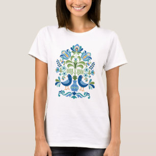 Camiseta Aves de diseño folclórico húngaro
