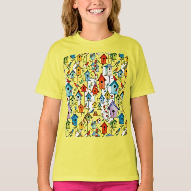 Camiseta Aves de flores (Anverso)