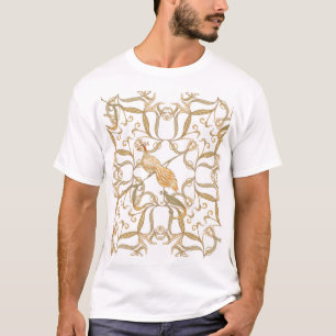 Camiseta Aves de flores de Art Nouveau