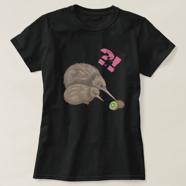 Camiseta Aves de Kiwi (Diseño del anverso)