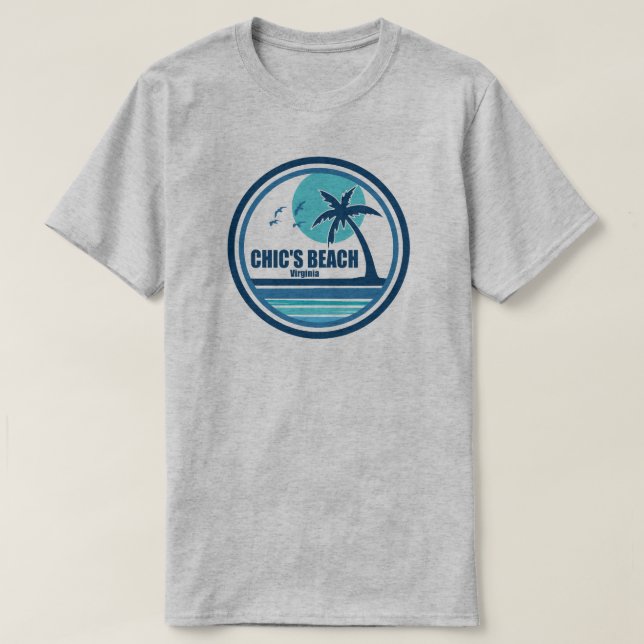 Camiseta Aves de las palmeras de Virginia Beach de la moda (Diseño del anverso)
