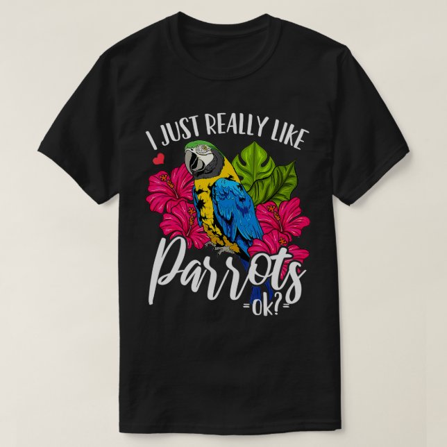 Camiseta Aves de loro (Diseño del anverso)