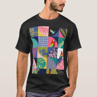 Camiseta Aves de loro de Hawái exóticas