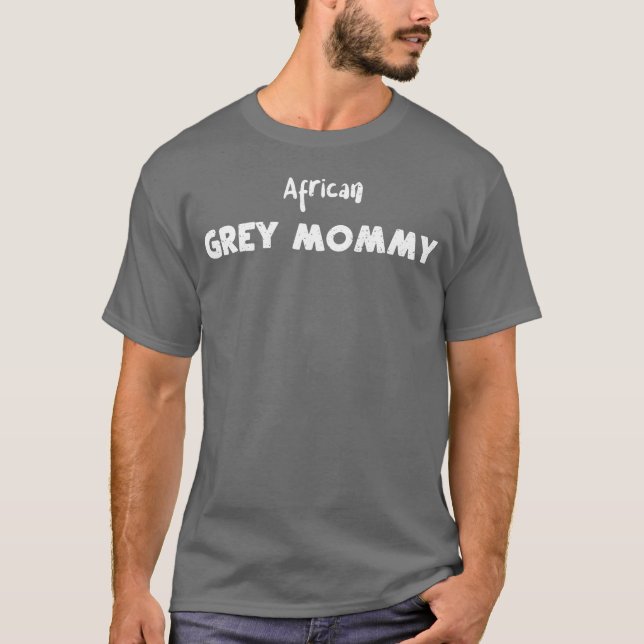 Camiseta Aves de mamá gris africana (Anverso)