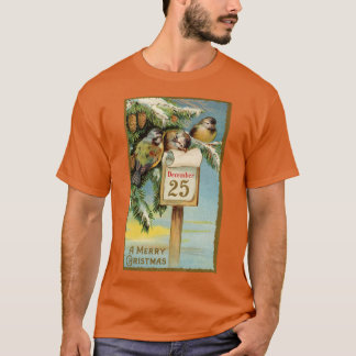 Camiseta Aves de Navidad de época