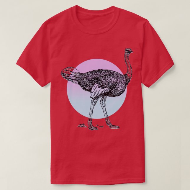 Camiseta Aves de Ostrich (Diseño del anverso)