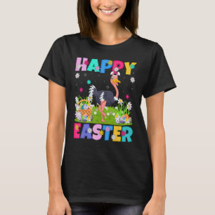 Camiseta Aves de Ostrich Feliz Pascua de Pascua