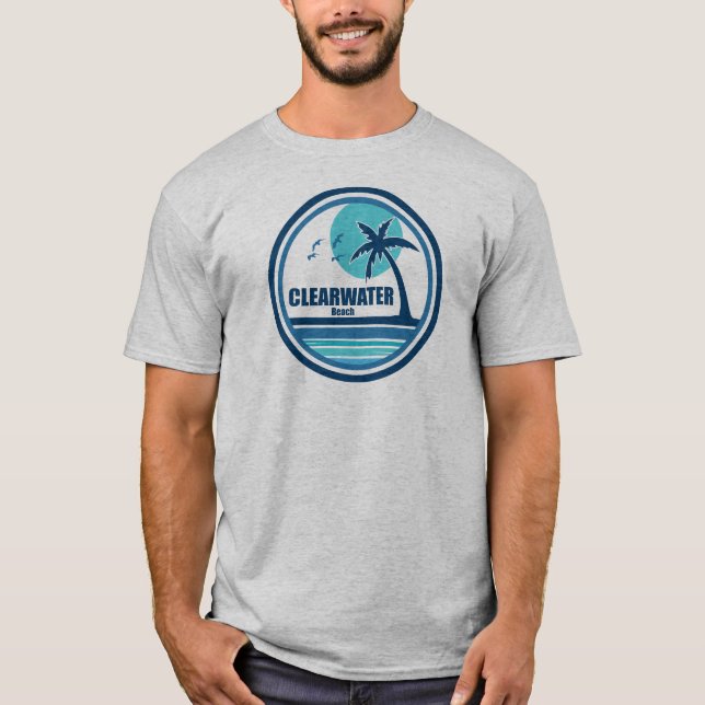 Camiseta Aves de palmeras de Clearwater Beach Florida (Anverso)