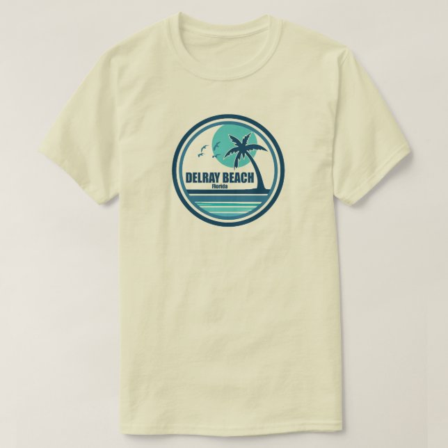 Camiseta Aves de palmeras de Delray Beach Florida (Diseño del anverso)