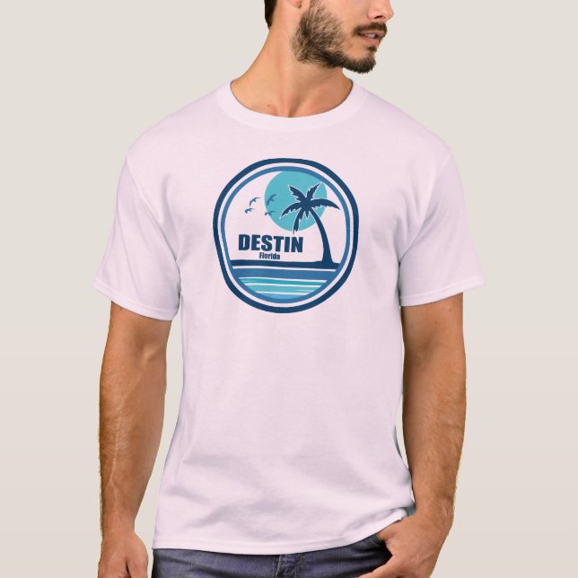 Camiseta Aves de palmeras de Destin Florida (Anverso)
