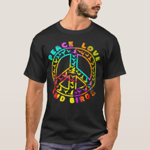 Camiseta Aves de Paz Amor Aves 60 Años 70 Aves Retro Vintag