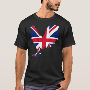Camiseta aves de pelea reino unido bandera UK gallo gamefow