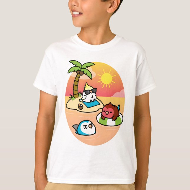 Camiseta Aves de playa (Anverso)