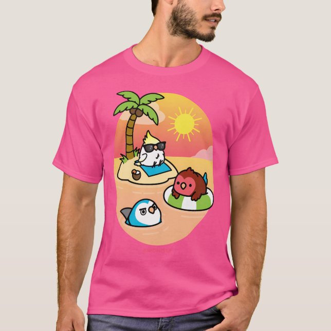 Camiseta Aves de playa (Anverso)