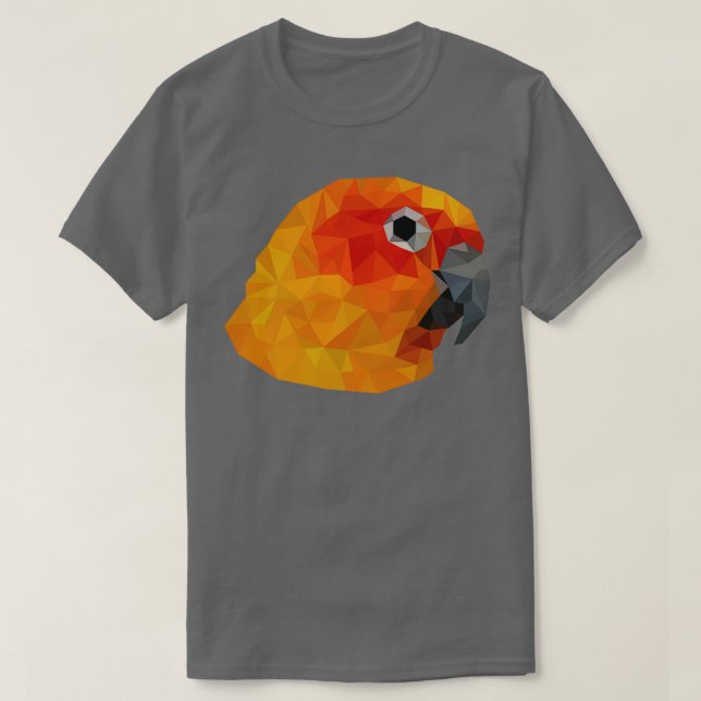 Camiseta Aves de polígono de loro (Diseño del anverso)