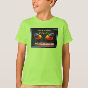 Camiseta Aves de una pluma juntan a Lorikeet