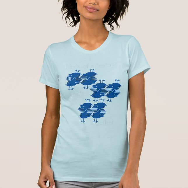 Camiseta aves de una pluma se unen (Anverso)