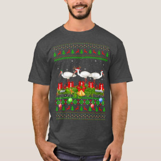 Camiseta Aves del Ibis Aman Xmas Encendiendo Santa Ugly Ibi