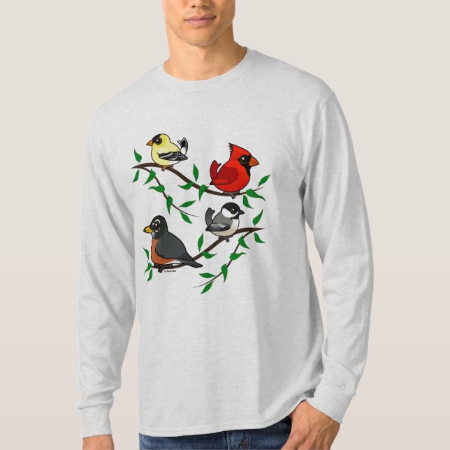 Camiseta Aves del patio trasero (Anverso)