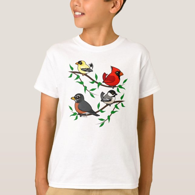 Camiseta Aves del patio trasero (Anverso)