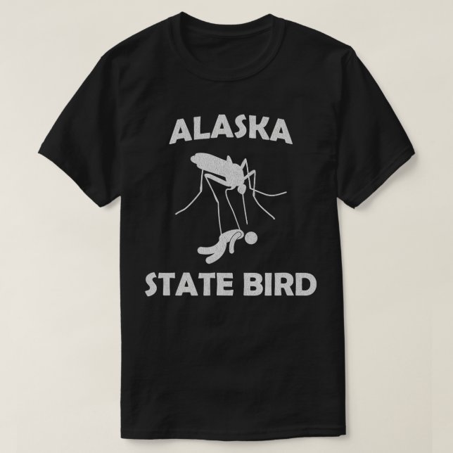 Camiseta Aves divertidas acampando del estado del mosquito  (Diseño del anverso)