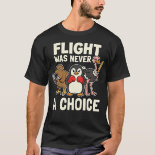Camiseta Aves Divertidas Sin Vuelo Meme Pingüino Kiwi Y