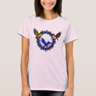 Camiseta Aves En La Naturaleza De La Flor