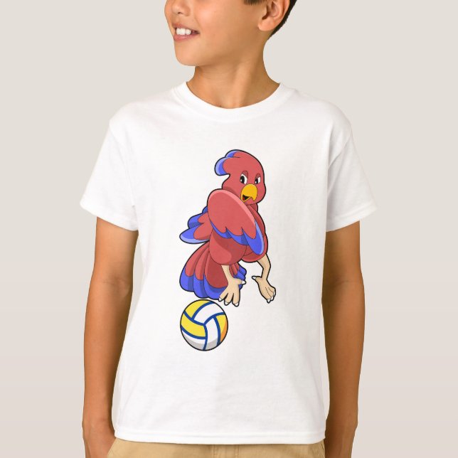 Camiseta Aves en los deportes de voleibol (Anverso)