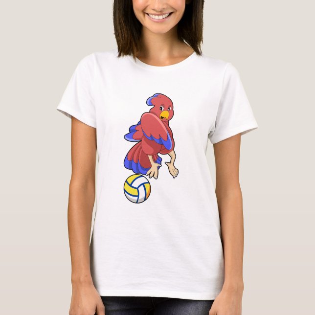 Camiseta Aves en los deportes de voleibol (Anverso)