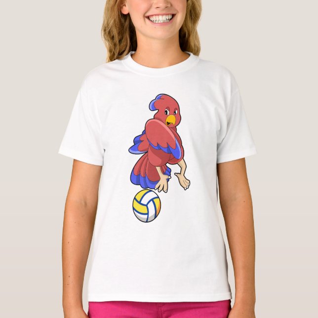 Camiseta Aves en los deportes de voleibol (Anverso)