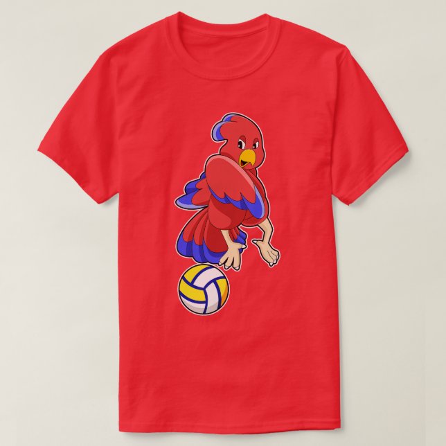 Camiseta Aves en los deportes de voleibol (Diseño del anverso)