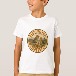 Camiseta Aves es un estilo de vida - Cedar Waxwings en Vint