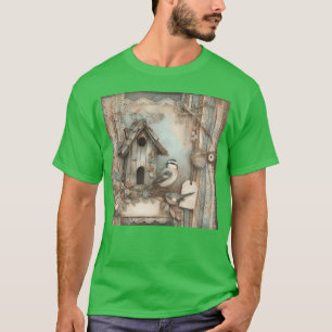 Camiseta Aves estilo Scrapbook Hogares de aves