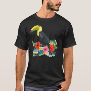 Camiseta Aves exóticas turcas flores tropicales hoja Ave de