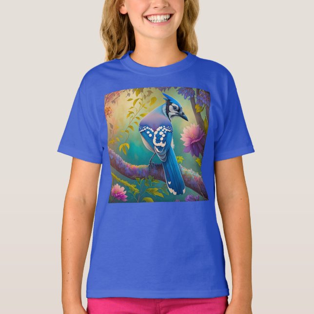 Camiseta Aves fantásticas Jay azul (Anverso)