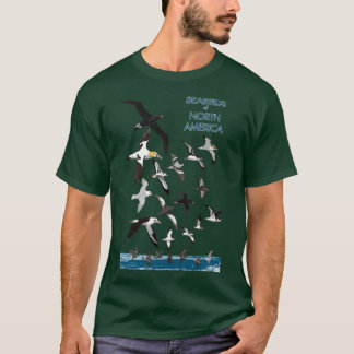 Camiseta Aves marinas de América del Norte con texto