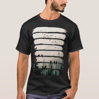 Camiseta Aves mirando Aves Al Amanecer