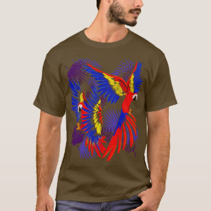 Camiseta Aves mirando Macaw Ave Loro Exótico