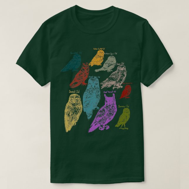 Camiseta Aves nativas de animales forestales (Diseño del anverso)