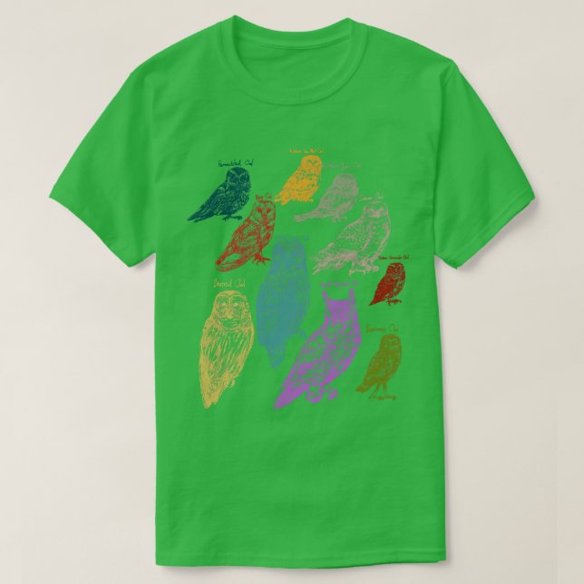 Camiseta Aves nativas de animales forestales (Diseño del anverso)