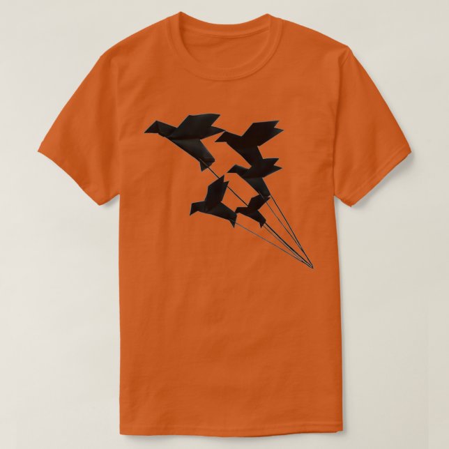 Camiseta Aves Origami 3 (Diseño del anverso)