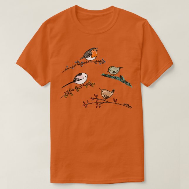 Camiseta Aves pequeñas (Diseño del anverso)