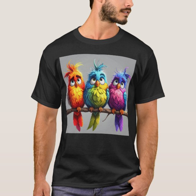 Camiseta Aves personalizados 1 divertida (Anverso)