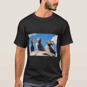 Camiseta Aves Puffins Naturaleza Perchada