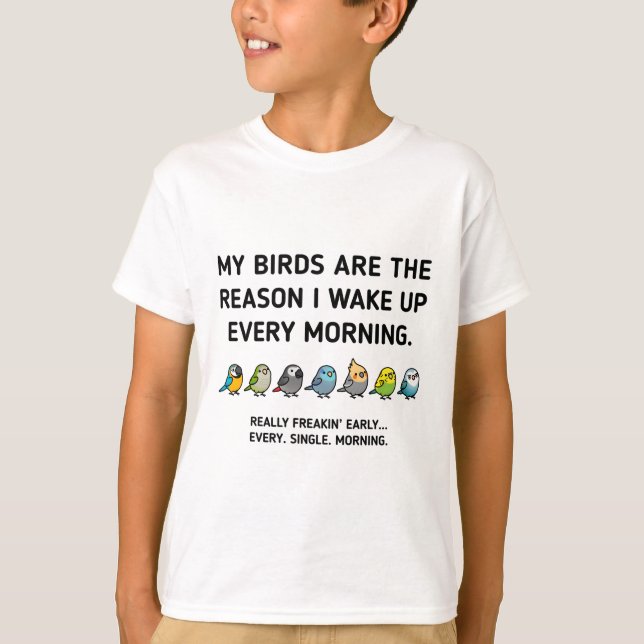 Camiseta Aves tempranas (Anverso)