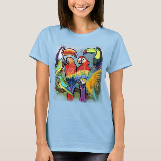 Camiseta Aves tropicales (Anverso)