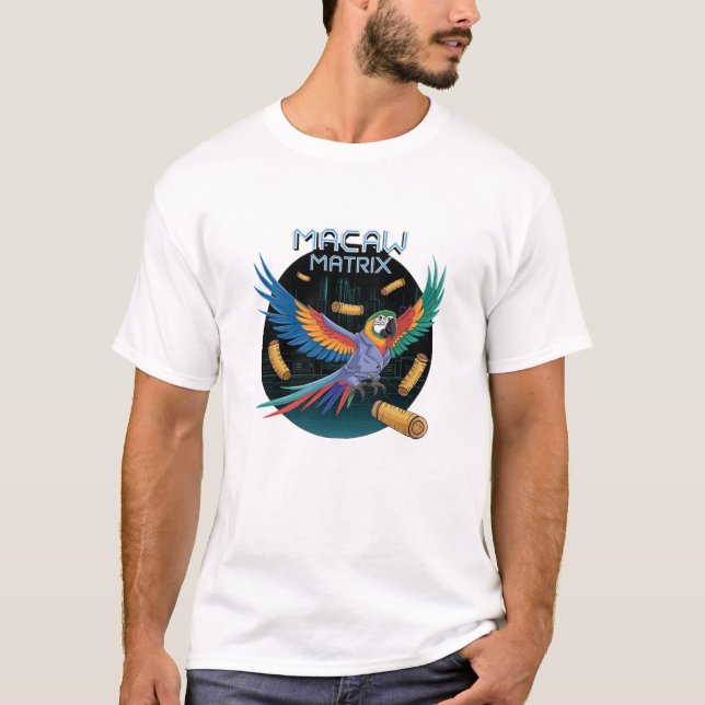 Camiseta Aves tropicales divertidas: Diseños de Macaw (Anverso)