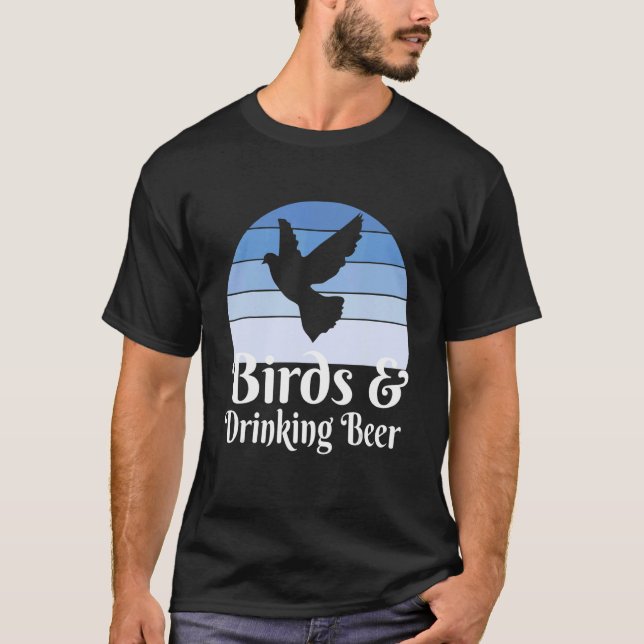 Camiseta Aves Y Cerveza Bebida (Anverso)