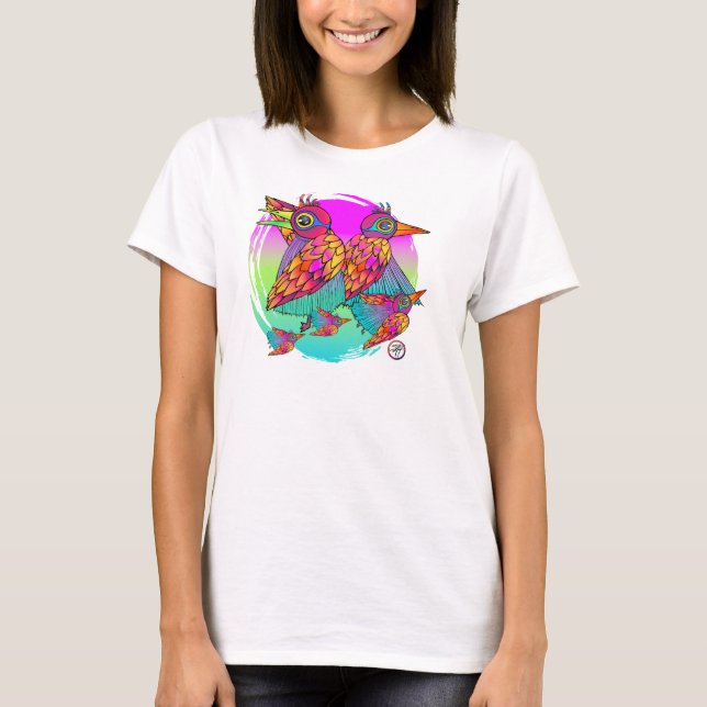 Camiseta Aves y color (Anverso)