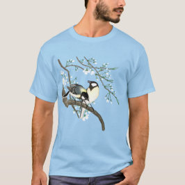 Camiseta Aves y flores de cerezo Ohara Koson
